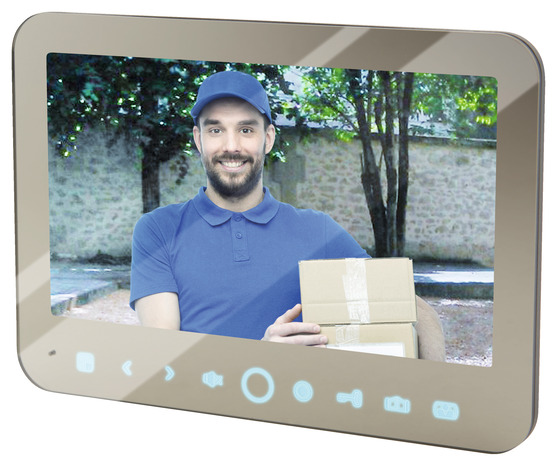 Écran plat miroir portier vidéo filaire 7" "Jelbi" - Blyss - Brico Dépôt