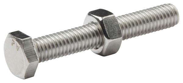 Boulons tête hexa 6 x 40 mm en acier inoxydable - 10 boulons - Diall - Brico Dépôt