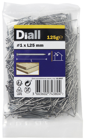 Pointes tête homme Q195 or 1 x 25 mm 125 g - Diall - Brico Dépôt