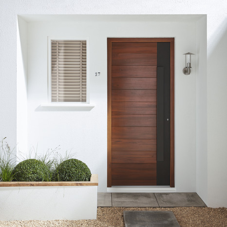 Porte Dentrée Bois Kilimanjaro H 215 X L 90 Cm Gauche