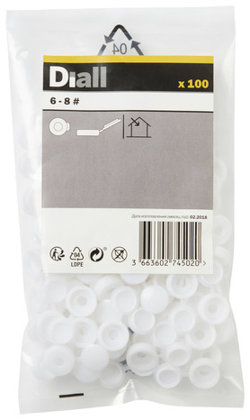 Capuchons blanc jauge 6-8 mm 100 pcs  - Diall - Brico Dépôt