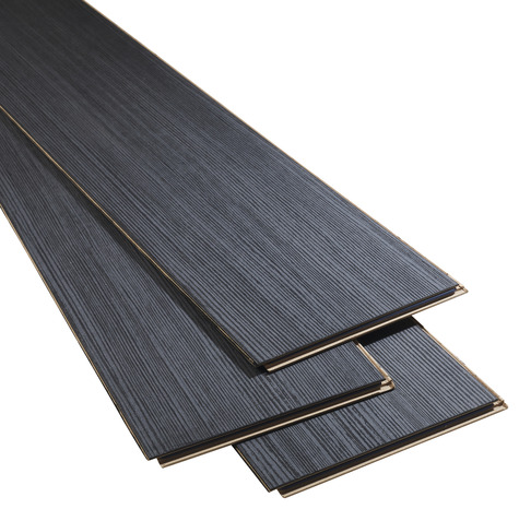 Sol stratifié à clipser aspect bois anthracite "Romford" - L. 138 x l. 19,3 cm x Ép. 10 mm - GoodHome - Brico Dépôt