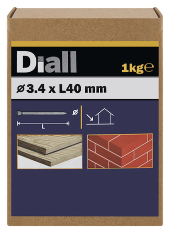 Pointes béton galva 3,4 x 40 mm 1 kg - Diall - Brico Dépôt