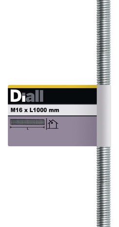 Tige filetée acier zing 1ML Ø 16 - Diall - Brico Dépôt