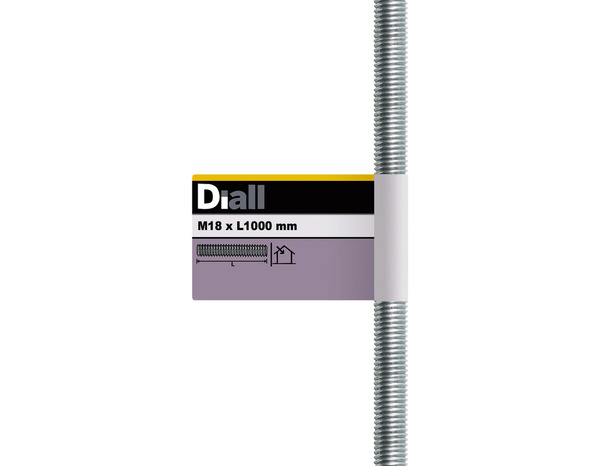 Tige filetée acier zing 1ML Ø 18 - Diall - Brico Dépôt