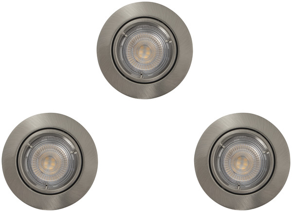 Lot de 3 spots orientables - Chrome brossé - Colours - Brico Dépôt