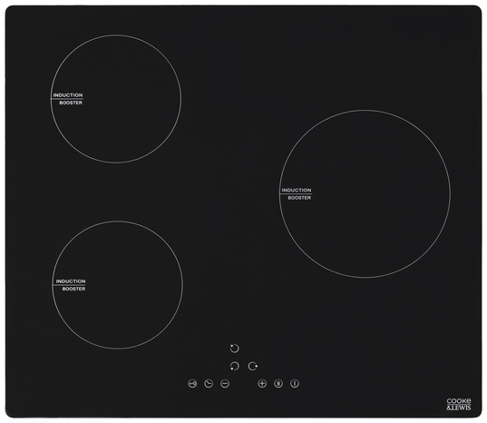 Plaque à induction 3 zones - 3 500 W - Cooke and Lewis - Brico Dépôt