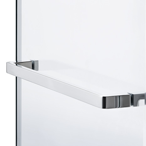 Porte de douche pivotante "Naya" l. 80 cm en verre transparent - GoodHome - Brico Dépôt