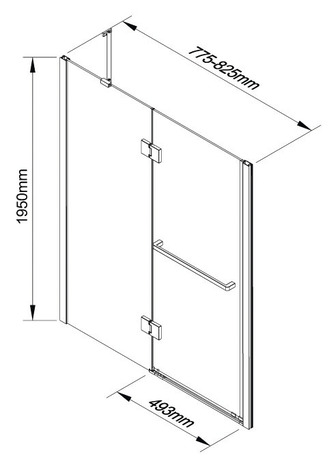 Porte de douche pivotante "Naya" l. 80 cm en verre transparent - GoodHome - Brico Dépôt