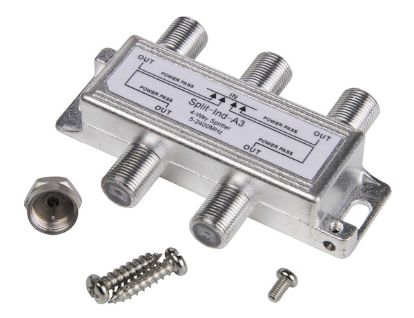 Répartiteur TV / satellite blindé - 4 sorties - Brico Dépôt