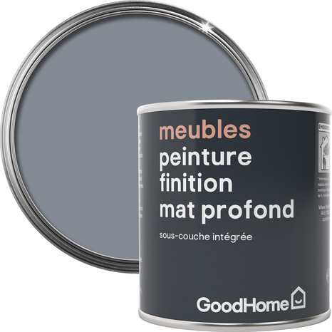 Peinture de rénovation meubles acrylique mat profond gris Cincinatti 125 ml - GoodHome - Brico Dépôt