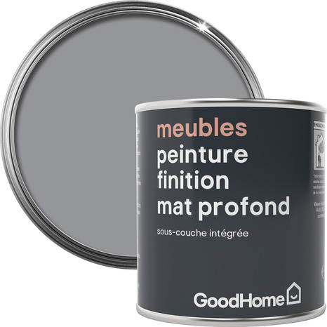 Peinture de rénovation meubles acrylique mat profond gris Queens 125 ml - GoodHome - Brico Dépôt