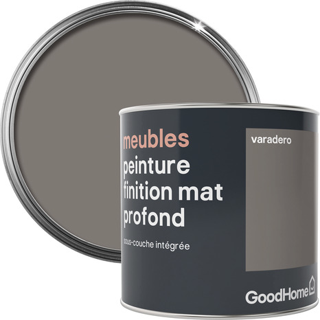 Peinture de rénovation meubles acrylique mat profond marron Varadero 0,5 L - GoodHome - Brico Dépôt
