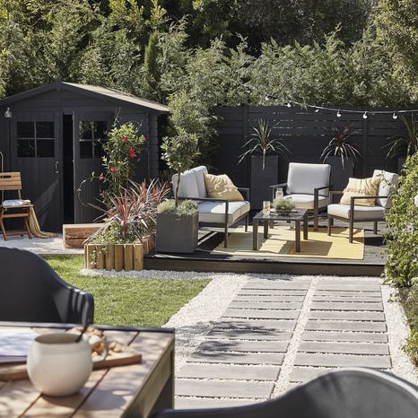 Lame de terrasse composite "Neva" gris - GoodHome - Brico Dépôt