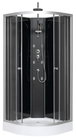 Cabine de douche hydromassante "black & dark" - 85 x 85 cm - Brico Dépôt