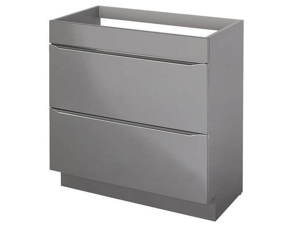 Meuble sous vasque à poser "Imandra" gris taupé 80 cm - GoodHome - Brico Dépôt
