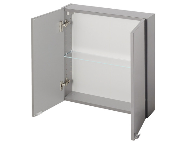 Armoire de salle de bains gris taupé Imandra L.60 x H.60 x P.15 cm - GoodHome - Brico Dépôt