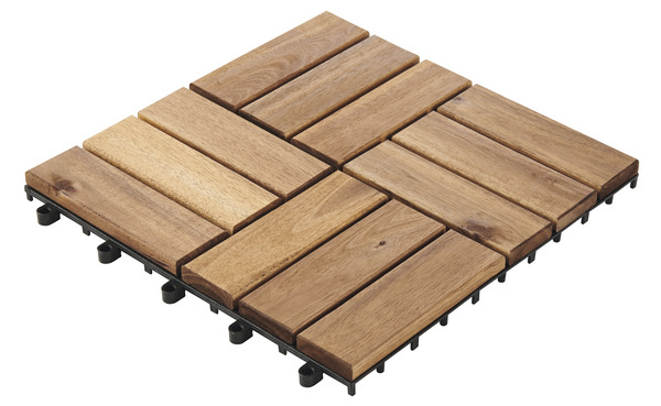 Lot de 4 dalles de terrasse clipsable "Lempa" - GoodHome - Brico Dépôt