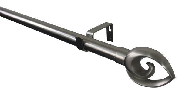 Kit ensemble barre à rideau extensible "Athens" vulc 120/210 cm - GoodHome - Brico Dépôt