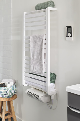 Sèche-serviettes "Loreto" 500 W H. 102 x L. 50 cm - GoodHome - Brico Dépôt