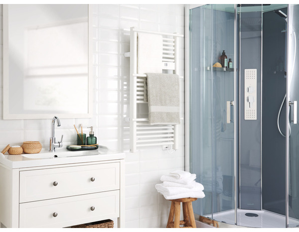 Sèche-serviettes "Solna" 500 W H. 107 x L. 54,5 cm - GoodHome - Brico Dépôt