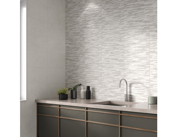 Faïence "Leeds" - Gris - 25 x 40 cm, ép. 9 mm - Brico Dépôt