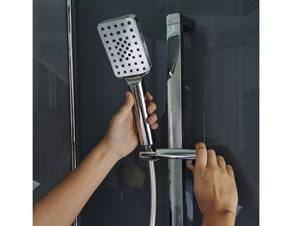 Cabine de douche hydromassante "Beloya" miroir - L.90 x l.90 x H.220 cm - GoodHome - Brico Dépôt