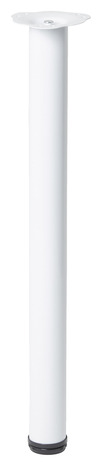 Pied plan de travail blanc - H. 87.5 cm / 91 cm x Ø 6 cm, 1 pièce - Cooke and Lewis - Brico Dépôt