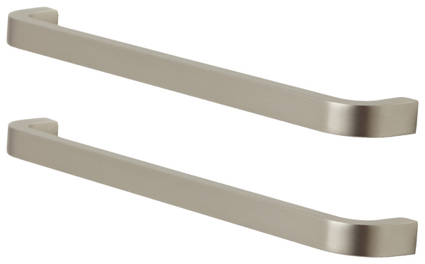 Lot de 2 poignées effet nickel argent brossé "Epazote" L 20,0 cm - GoodHome - Brico Dépôt