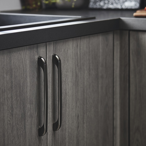 lot 2 poignées argent "Condio" L 22.5 cm - GoodHome - Brico Dépôt