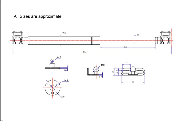 Vérin à gaz pour meuble sur-hotte 80cm - Cooke and Lewis - Brico Dépôt