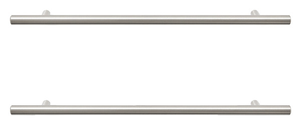 Lot de 2 poignées effet nickel brossé "Annatto" L 33,6 cm - GoodHome - Brico Dépôt