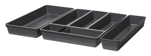 Range-couverts gris NITAKI 5 compartiments - L. 50 x P. 42cm - Cooke and Lewis - Brico Dépôt