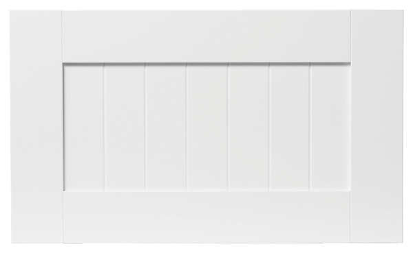Façade casserolier ou hotte "Alpinia" blanc l.59,7 x h.35,6 cm - GoodHome - Brico Dépôt
