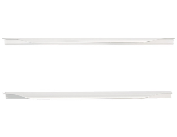 Lot de 2 poignées anodisé effet chromé brossé "Andali" L 39,7 cm - GoodHome - Brico Dépôt