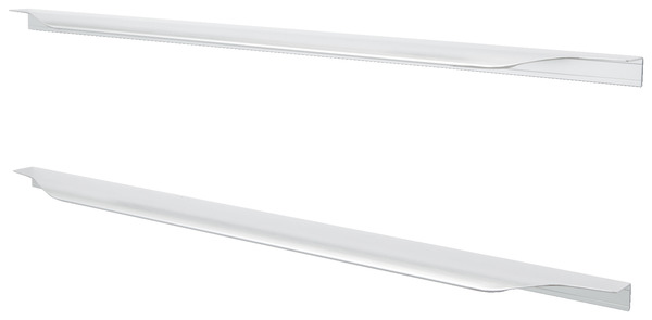 Lot de 2 poignées  anodisé effet chromé brossé "Andali"  L 49,7 cm - GoodHome - Brico Dépôt