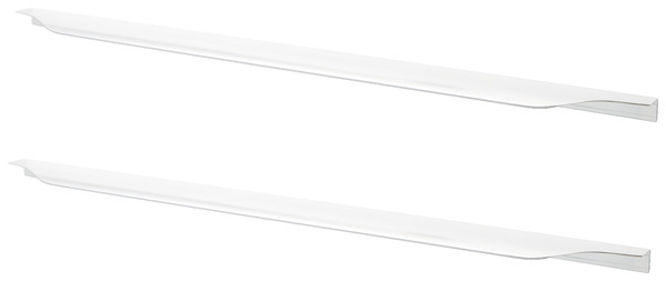 Lot de 2 poignées anodisé effet chrome brossé "Andali" - L 59,7 cm - GoodHome - Brico Dépôt