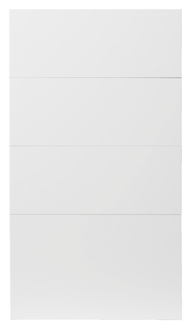 Façade 3 tiroirs + 1 casserolier 40cm "Dorice" blanc brillant - L. 39.7 x H. 71.5cm - Cooke and Lewis - Brico Dépôt