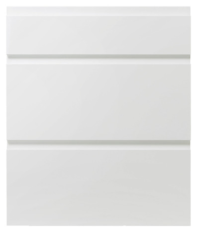 Façade 1 tiroir + 2 casseroliers 60cm "Glorian" blanc brillant - L. 59.7 x H. 71.5cm - Cooke and Lewis - Brico Dépôt