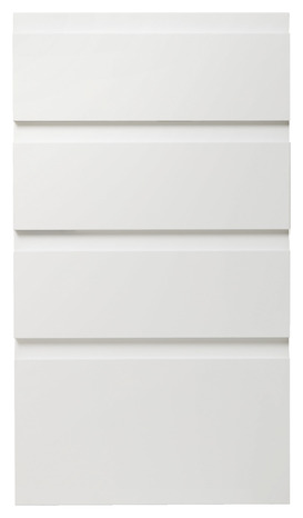 Façade 3 tiroirs + 1 casserolier 40cm "Glorian" blanc brillant - L. 39.7 x H. 71.5cm - Cooke and Lewis - Brico Dépôt