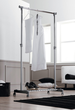 Portant vêtements réglable 83 x 44 H. 91/160 cm. - Brico Dépôt
