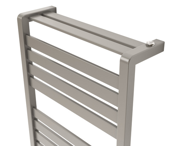 Sèche-serviette à eau chaude "Loreto" gris 679 W - H. 130 x l. 50 cm - GoodHome - Brico Dépôt