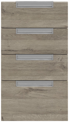 Façade 3 tiroirs + 1 casserolier "Pachira" bois l.39,7 x h.71,5 cm - GoodHome - Brico Dépôt