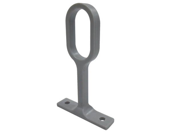 Support fixe pour barre de penderie ovale en gris - 30 x 15 mm - Brico Dépôt