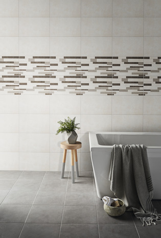 Décor mural "Cimenti" taupe - l. 25 x L. 40 cm - Brico Dépôt