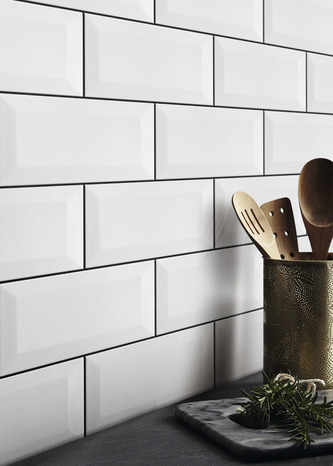 Carrelage mural "Trentie" blanc - l. 10 x L. 20 cm - GoodHome - Brico Dépôt