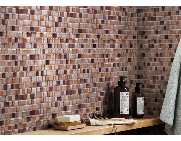 Mosaïque "Saphyr" mix marron - l. 30 x L. 31 cm - GoodHome - Brico Dépôt
