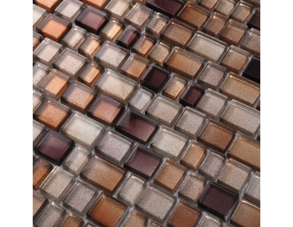 Mosaïque "Saphyr" mix marron - l. 30 x L. 31 cm - GoodHome - Brico Dépôt