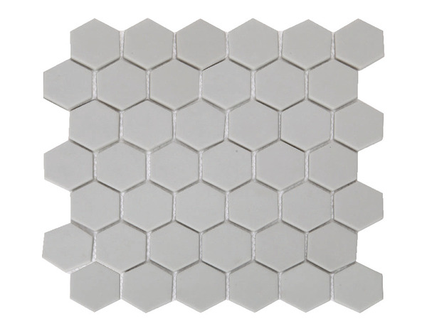 Mosaïque hexagonale "Plain" gris clair - l. 30 x L. 30 cm - GoodHome - Brico Dépôt