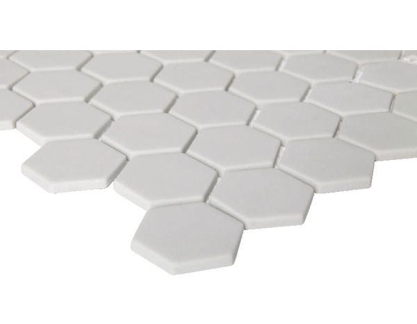 Mosaïque hexagonale "Plain" gris clair - l. 30 x L. 30 cm - GoodHome - Brico Dépôt